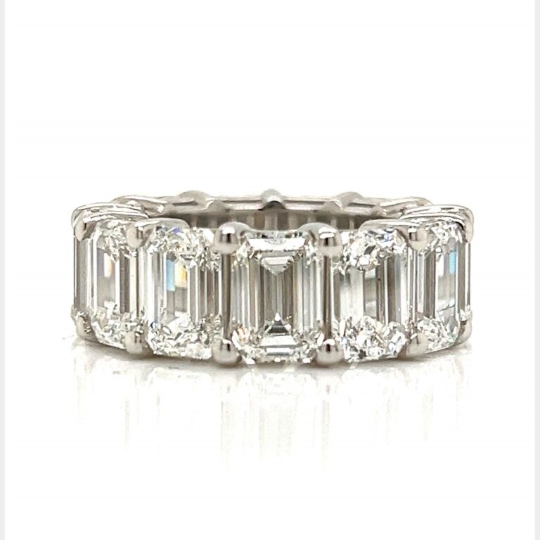 Platinum GIA Certified 16.19 Ct. Diamond Eternity Ring