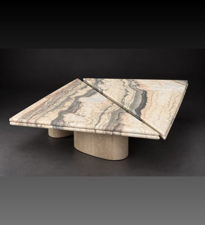 Monumental Custom Antolini Marble Coffee Tabl